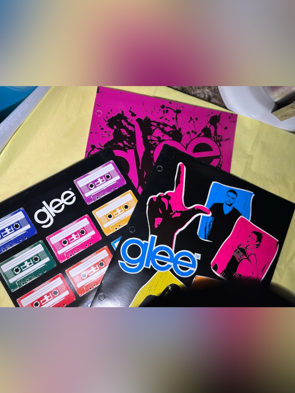 2011 Glee Portfolio two pocket folders set of 3